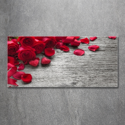 Quadro su vetro Rose rosse