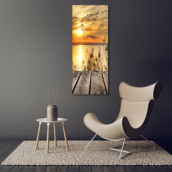Quadro di vetro verticale Tramonto