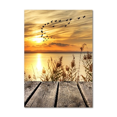 Quadro di vetro verticale Tramonto