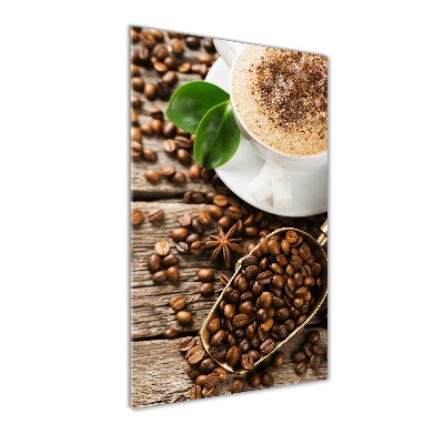 Quadro in vetro verticale Caffè