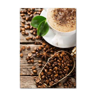 Quadro in vetro verticale Caffè