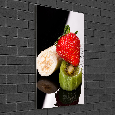 Quadro di vetro verticale Frutta