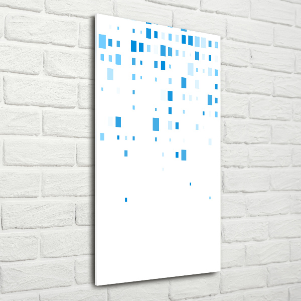 Quadro in vetro verticale Quadrati blu