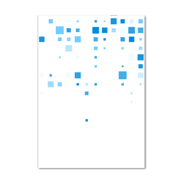 Quadro in vetro verticale Quadrati blu