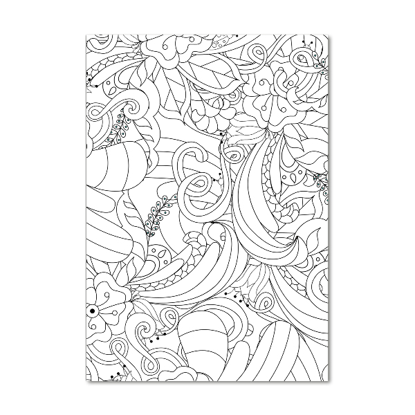 Quadro stampa su vetro verticale Sfondo Zentangle