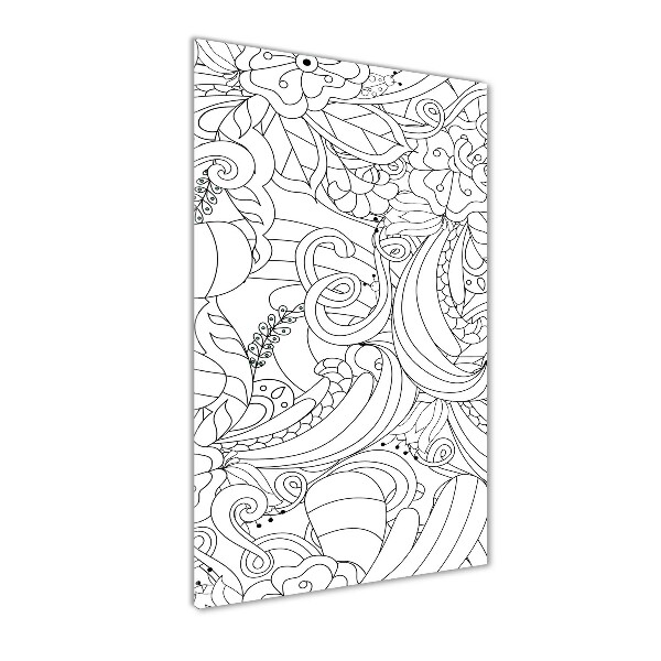 Quadro stampa su vetro verticale Sfondo Zentangle