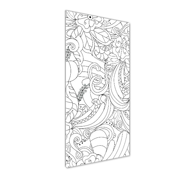 Quadro stampa su vetro verticale Sfondo Zentangle