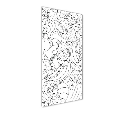 Quadro stampa su vetro verticale Sfondo Zentangle