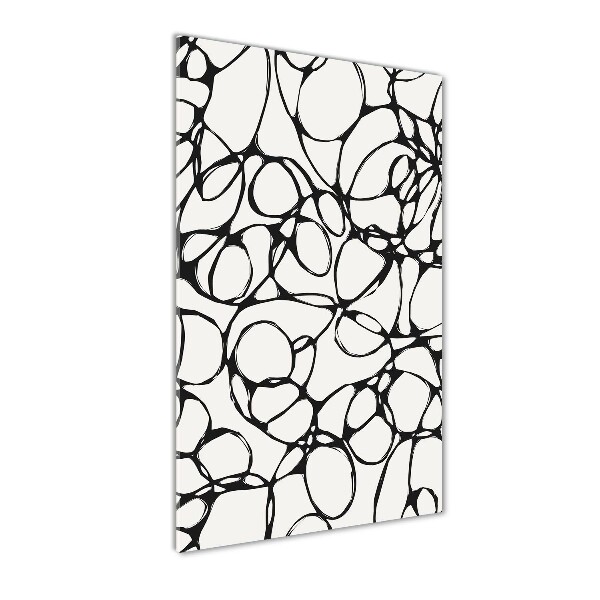 Quadro stampa su vetro verticale Cerchi caotici
