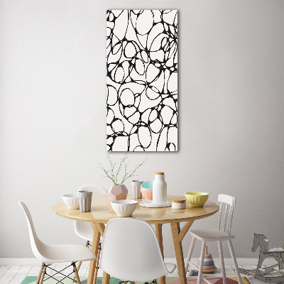 Quadro stampa su vetro verticale Cerchi caotici