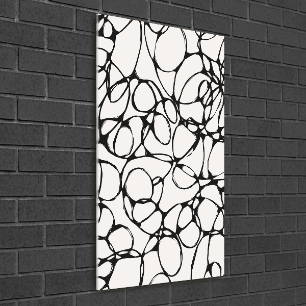 Quadro stampa su vetro verticale Cerchi caotici