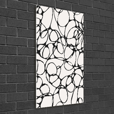 Quadro stampa su vetro verticale Cerchi caotici