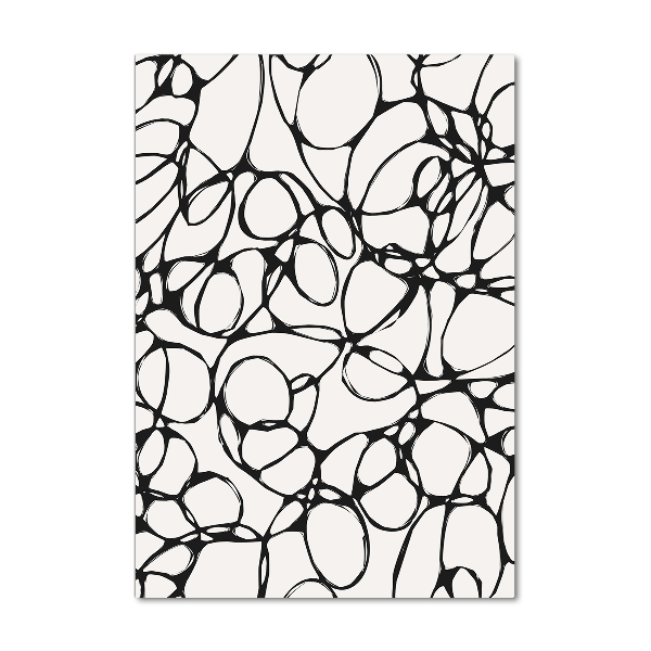 Quadro stampa su vetro verticale Cerchi caotici