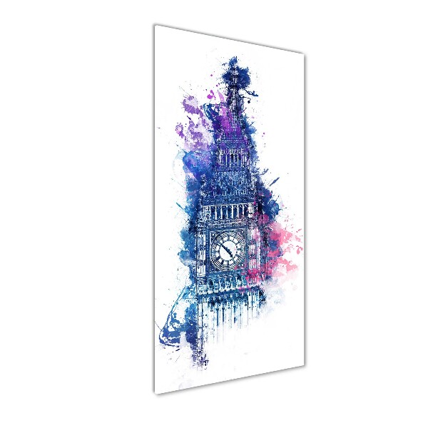 Quadro di vetro verticale Il colorato Big Ben
