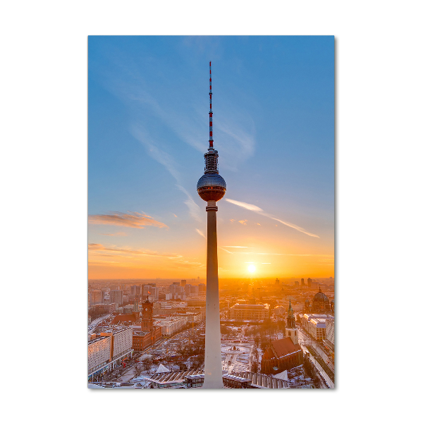 Quadro di vetro verticale Torre televisiva