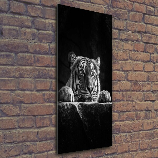 Quadro in vetro verticale Tigre