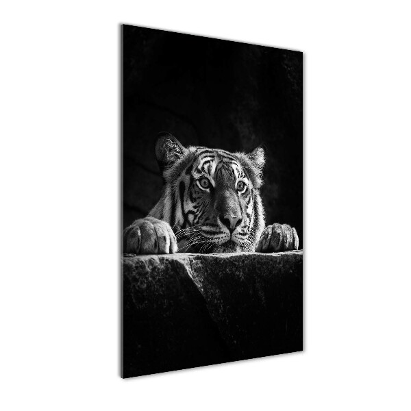 Quadro in vetro verticale Tigre
