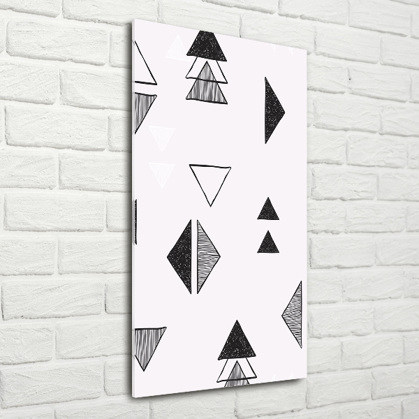 Quadro stampa su vetro verticale Sfondo triangolare