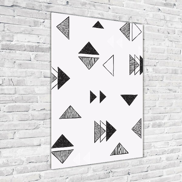 Quadro stampa su vetro verticale Sfondo triangolare