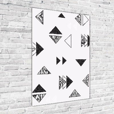 Quadro stampa su vetro verticale Sfondo triangolare