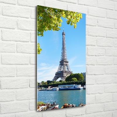 Quadro in vetro verticale Torre Eiffel Parigi