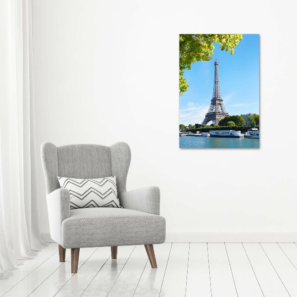 Quadro in vetro verticale Torre Eiffel Parigi
