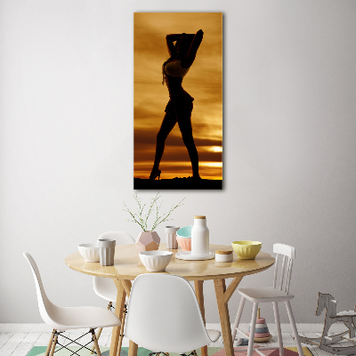 Quadro vetro verticale Gonna corta