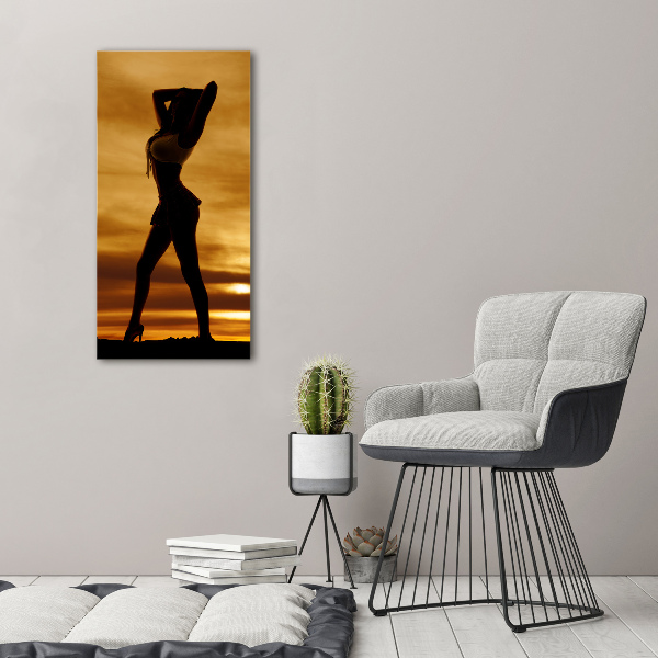 Quadro vetro verticale Gonna corta