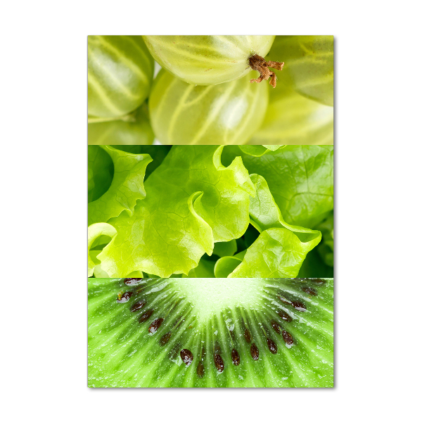 Quadro vetro verticale Frutta e verdura