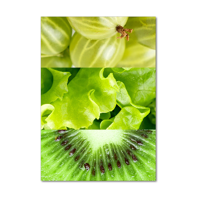 Quadro vetro verticale Frutta e verdura