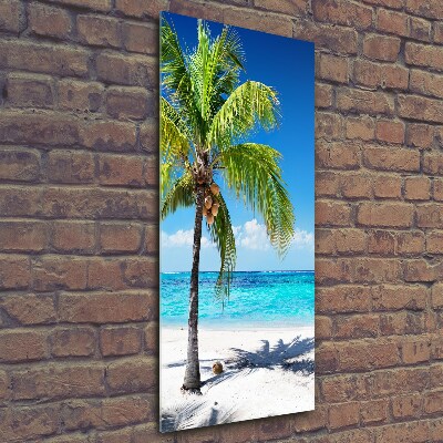 Quadro di vetro verticale Spiaggia tropicale