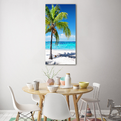 Quadro di vetro verticale Spiaggia tropicale