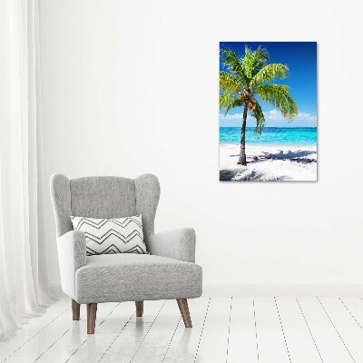 Quadro di vetro verticale Spiaggia tropicale