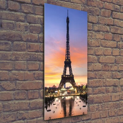 Quadro di vetro verticale Torre Eiffel Parigi