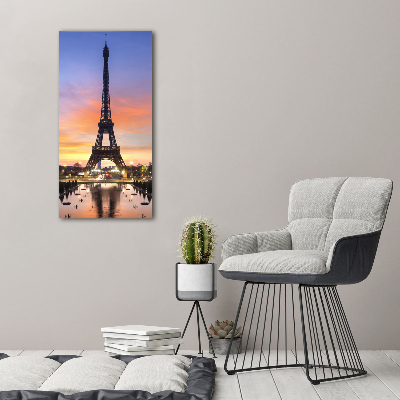 Quadro di vetro verticale Torre Eiffel Parigi