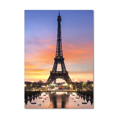 Quadro di vetro verticale Torre Eiffel Parigi