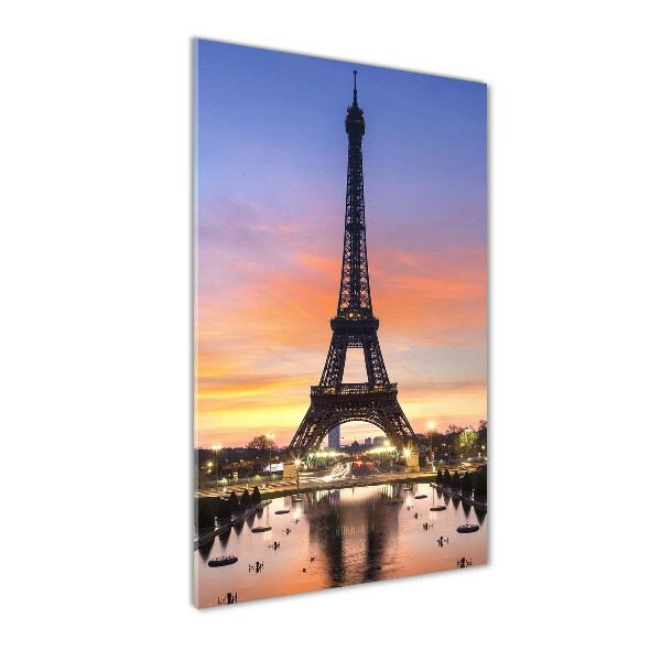 Quadro di vetro verticale Torre Eiffel Parigi