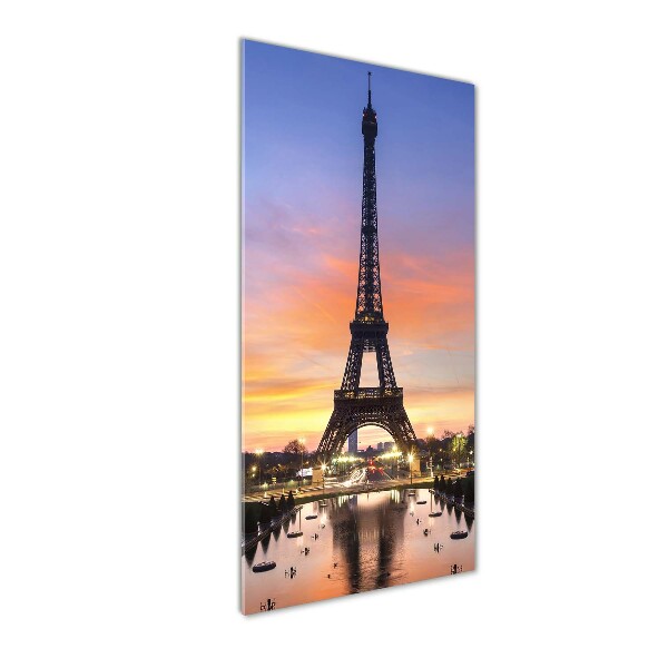 Quadro di vetro verticale Torre Eiffel Parigi
