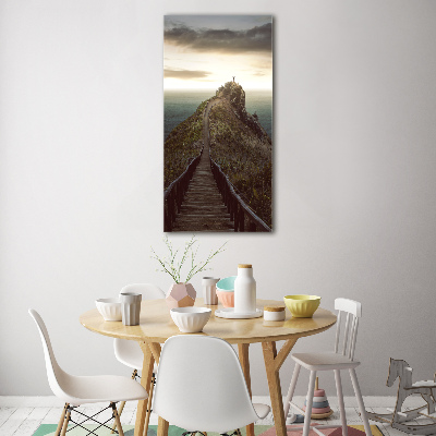 Quadro in vetro verticale Sentiero sulla roccia