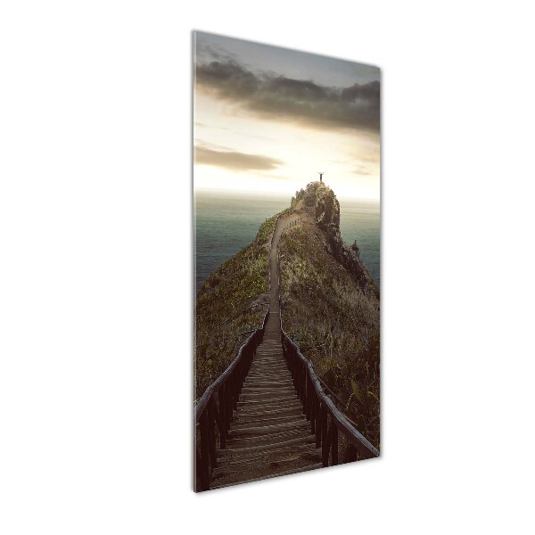 Quadro in vetro verticale Sentiero sulla roccia