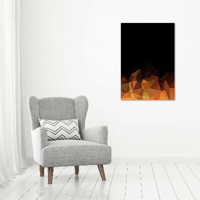 Quadro in vetro verticale Triangoli astratti
