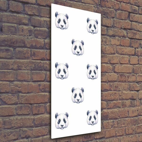 Quadro stampa su vetro verticale Panda