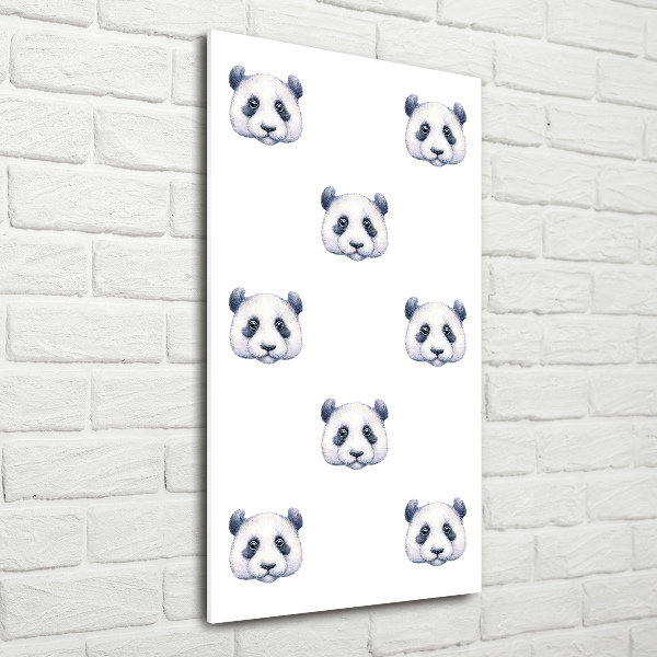 Quadro stampa su vetro verticale Panda