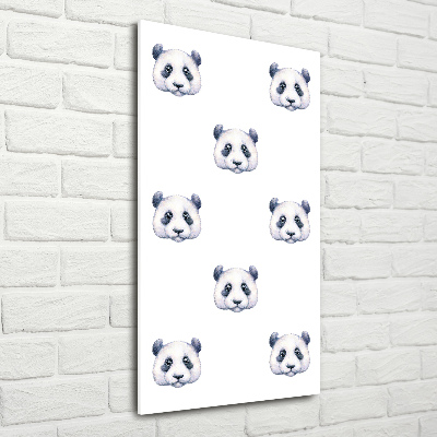 Quadro stampa su vetro verticale Panda