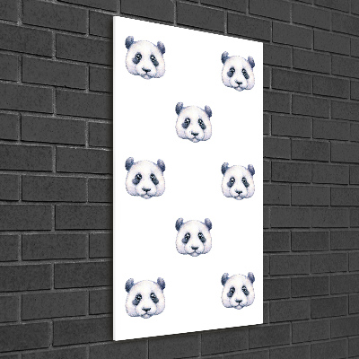 Quadro stampa su vetro verticale Panda