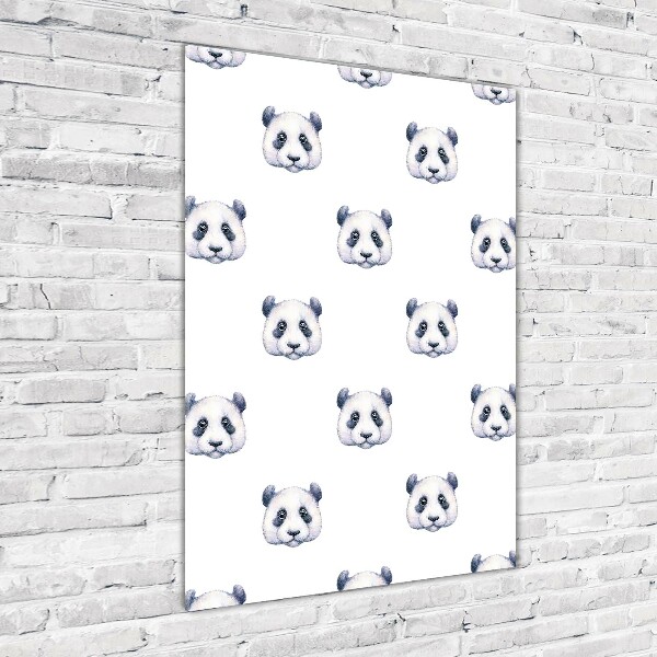 Quadro stampa su vetro verticale Panda