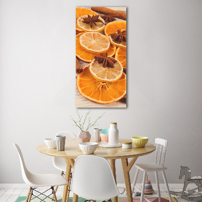 Quadro di vetro verticale Il profumo del Natale