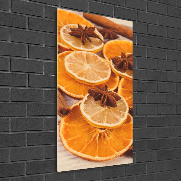 Quadro di vetro verticale Il profumo del Natale