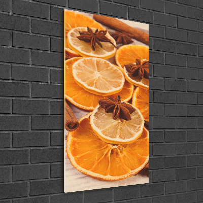 Quadro di vetro verticale Il profumo del Natale