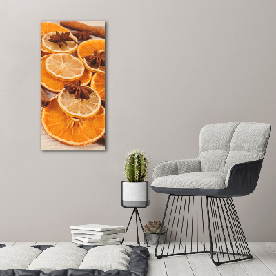 Quadro di vetro verticale Il profumo del Natale